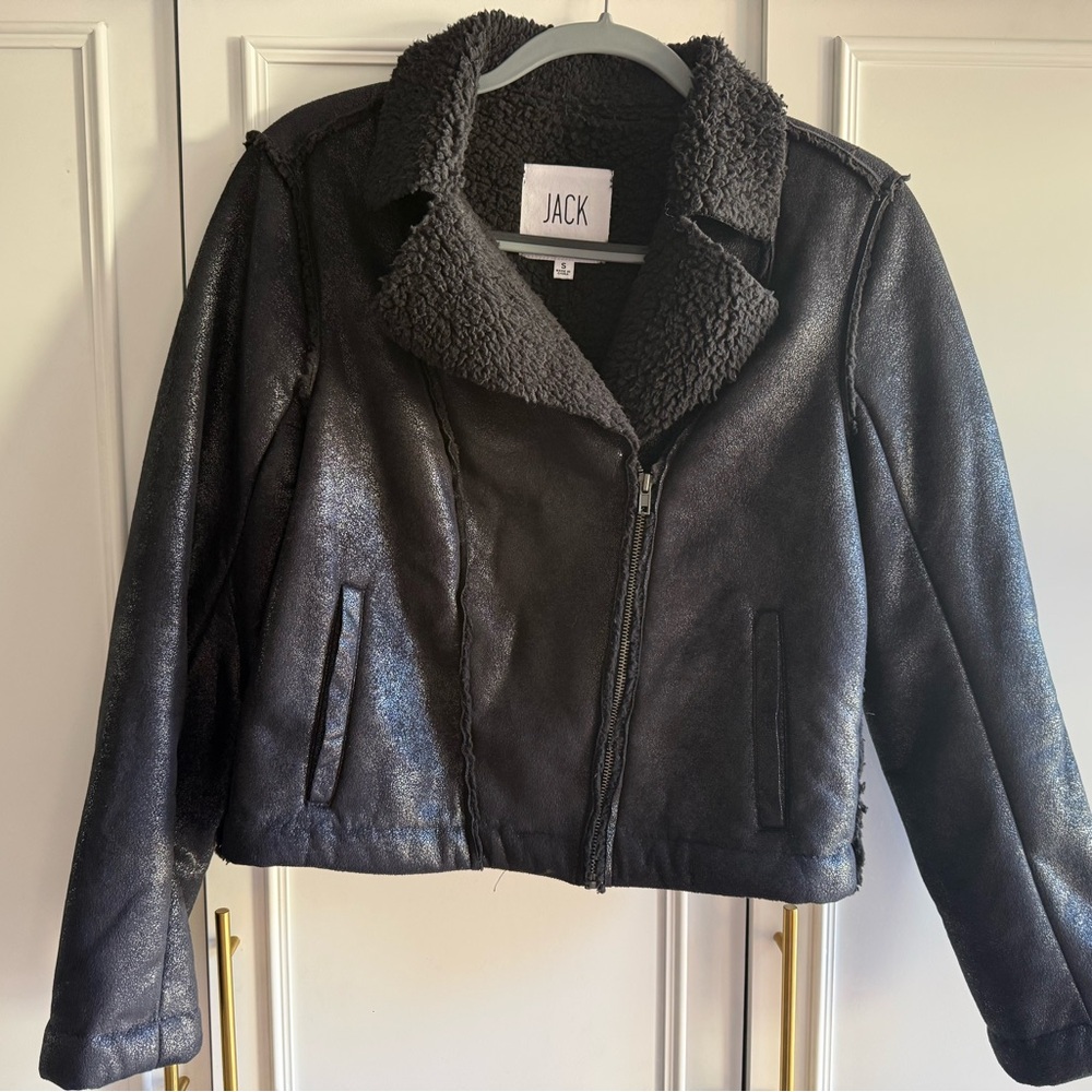 Jack by BB Dakota Women's Black Teddy Jacket